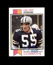 Lee Roy Jordan Signed 1973 Topps Dallas Cowboys Autograph