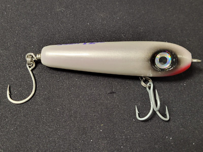 1 - 247 Custom Lures Flipping Mully Jr. Spook 4 1/2'' ~ 1.15 oz. PEARL WHITE