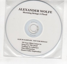 (GN855) Alexander Wolfe, Morning Brings A Flood album sampler - DJ CD
