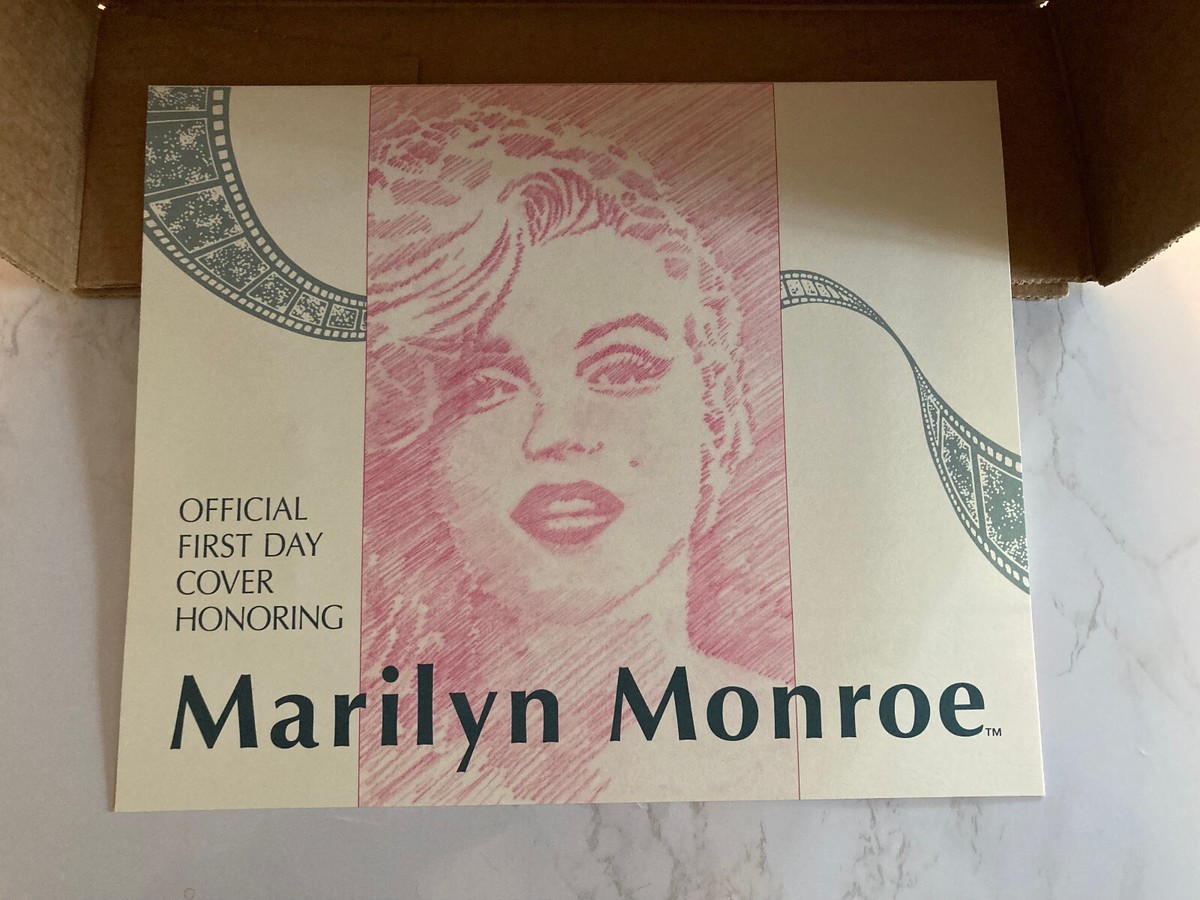 5891 外国切手 アメリカ 1995年 マリリン・モンロー 22kt金メッキ Marilyn Monroe First Day of Issue Stamp w/22kt Gold Replica