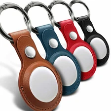 AirTag Leather Case Cover for AirTags Pet Location Tracker Sleeve Shell Skins