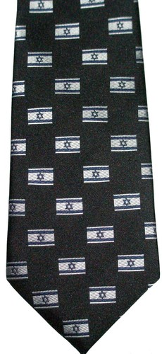 ISRAEL NECKTIE NEW TIE STATE OF ISRAEL FLAG JERUSALEM HEBREW MIDDLE EAST JEWISH  - Foto 1 di 1