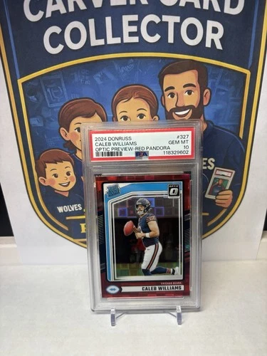 2024 Donruss - Rated Rookie Caleb Williams Optic Preview Red Pandora PSA 10!!