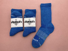 3 Pairs Bombas Men's All-Purpose Performance Calf socks Size Large9-13 blue