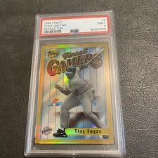 1996 Topps Finest Gold Refractor Card 6 Theme 20 Tony Gwynn PSA 9