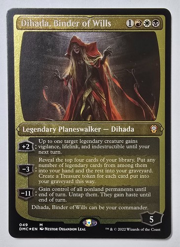 Dihada, Binder of Wills Dominaria United Commander Foil Etched THICK CARD