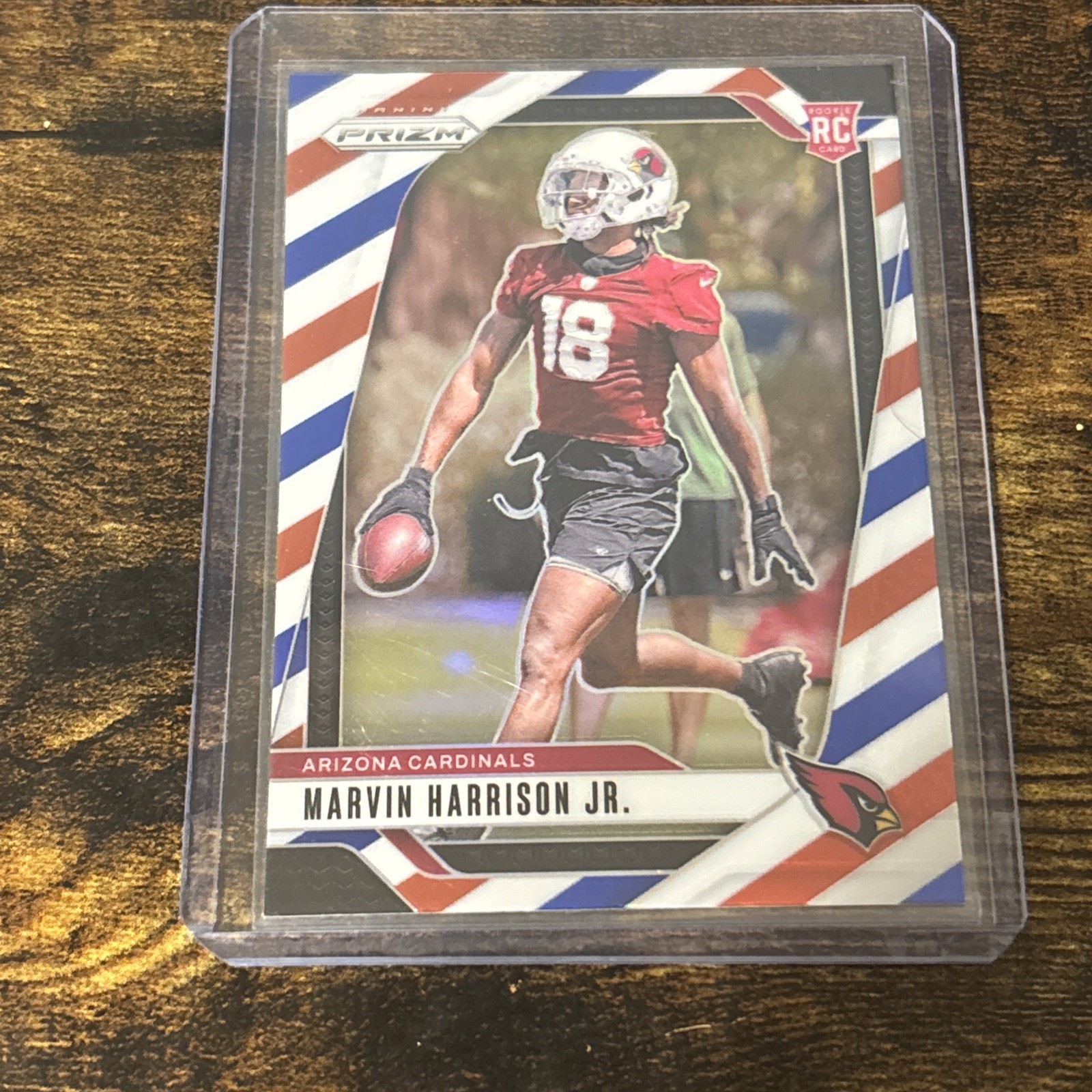 Marvin Harrison Jr. 2024 Panini Prizm RC Red White and Blue SP #375