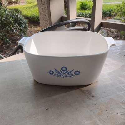 Vintage RARE Corning Ware Blue Cornflower P-84 -B Casserole Dish 1.75qt w Lid