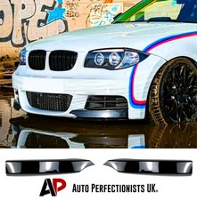 Divisori Angolari Anteriori BMW Serie 1 E82 E88 Nero Lucido M Sport Performance