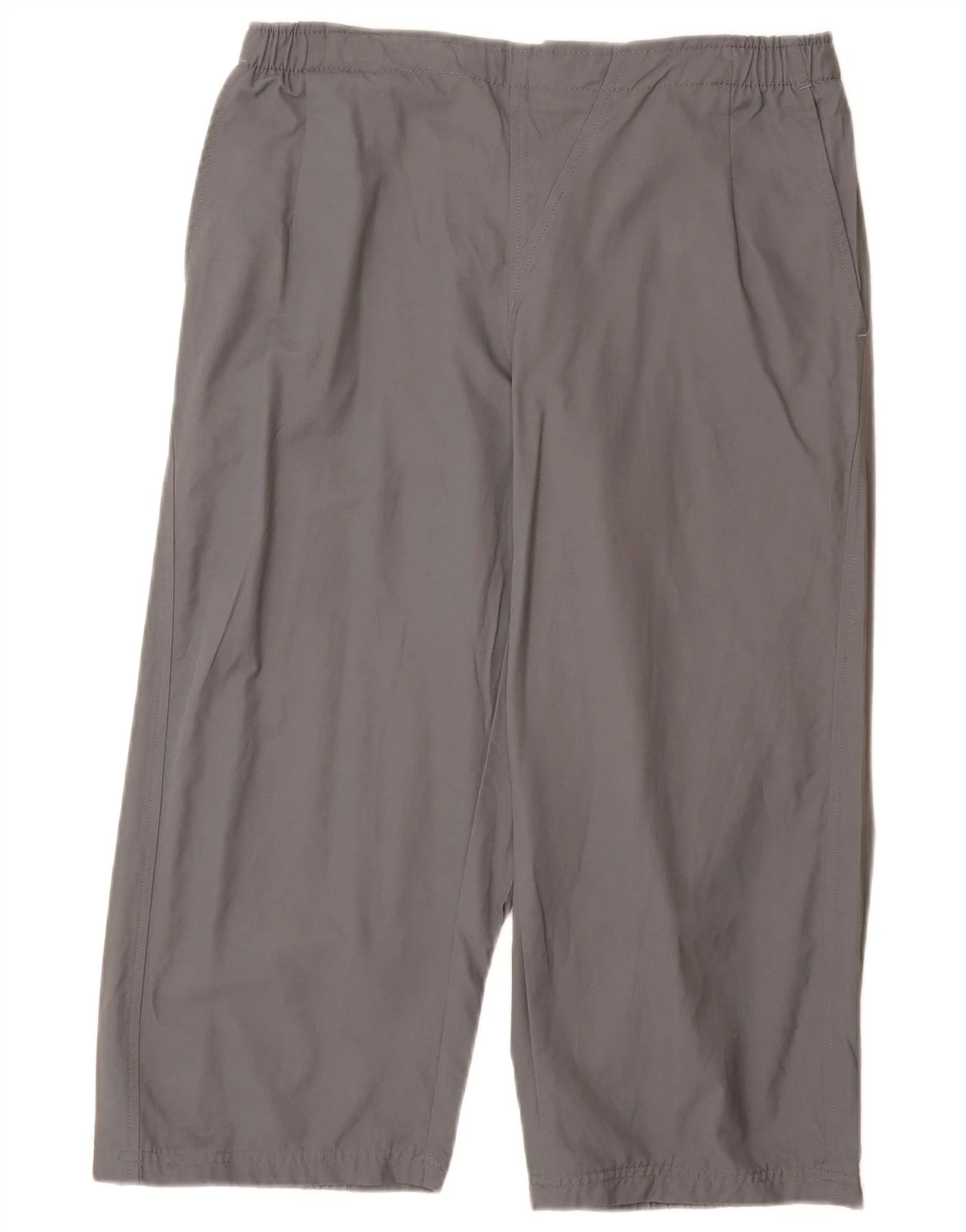 Reebok Womens Capri Trousers UK 16 Large W32 L22 Grey Cotton DH26