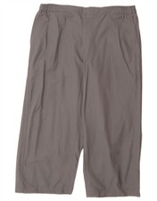 Reebok Womens Capri Trousers UK 16 Large W32 L22 Grey Cotton DH26