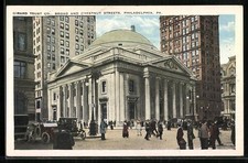 Postcard Philadelphia, PA, Girard Trust Co. Broad and Chestnut Streets