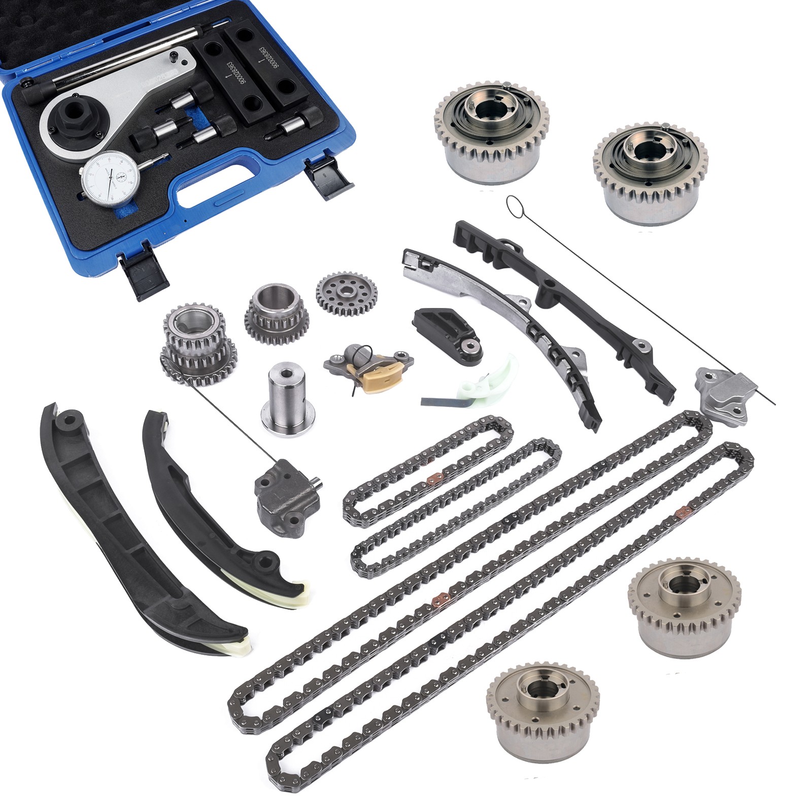 Timing Kit + Tool + VVT Phasers For Maserati Ghibli Quattroporte Levante 3.0L