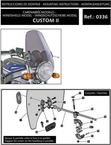 Puig Traje 2 Pantalla Parabrisas Humo Claro Daelim VT 125 Evolution 2000-2003 - Imagen 6 de 8