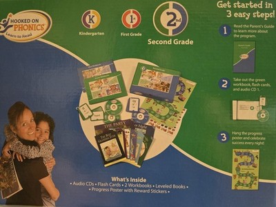 Hooked on Phonics 2nd Second Grade Learn to Read Boxed Set - Complete Reading