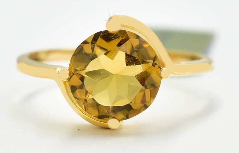GENUINE  4.10 Cts YELLOW TOPAZ SOLITAIRE RING 10K SOLID GOLD - Free Appraisal