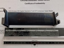 British Airways Concorde Airplane Rolls Royce Engine 593 Lp Hp Stator Blade Coa