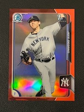 Jeff Degano 2015 Bowman Chrome 1st Red Refractor /5 Yankees