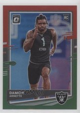 2020 Panini Donruss Rookie Optic Preview Red & Green Prizm Damon Arnette 0sw9