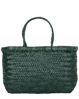 Dragon Diffusion Interwoven Leather Tote Women's Green