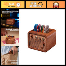 Guitar Picks Holder - Sapele Wood Case for Storage Display Perfect Gift for