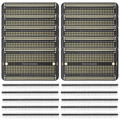 Prototype PCB Board Pack for DIY Electronics & Arduino   Gold-Plated Solderab...