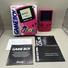 Nintendo Game Boy Color Console Rosa Con Scatola Originale Pal Funzionante
