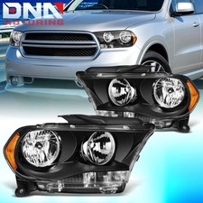 For 2011-2013 Dodge Durango Pair Black Housing Amber Side Headlightlamps Lhrh For 2011-2013 Dodge Durango Pair Black Housing Amber Side Headlightlamps Lhrh