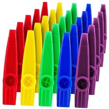 Plastic Kazoos Musical Instruments with Kazoo Flute Diaphragms for Gift, Prize