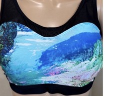 Athleta Palm Dolphin Cove Bikini Swim Top34D/DD Multicolor Swimsuit top