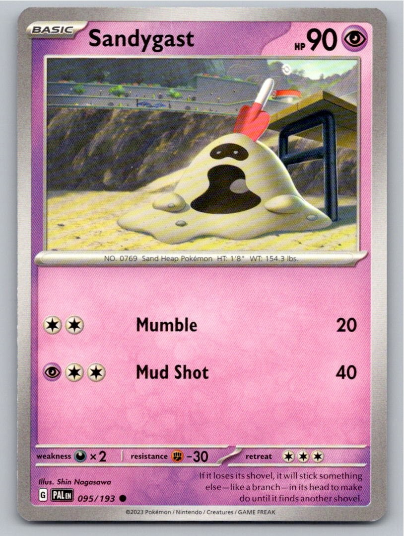 2023 POKEMON SANDYGAST PALDEA EVOLVED 095/193 COMMON NM A38352 FREE S&H