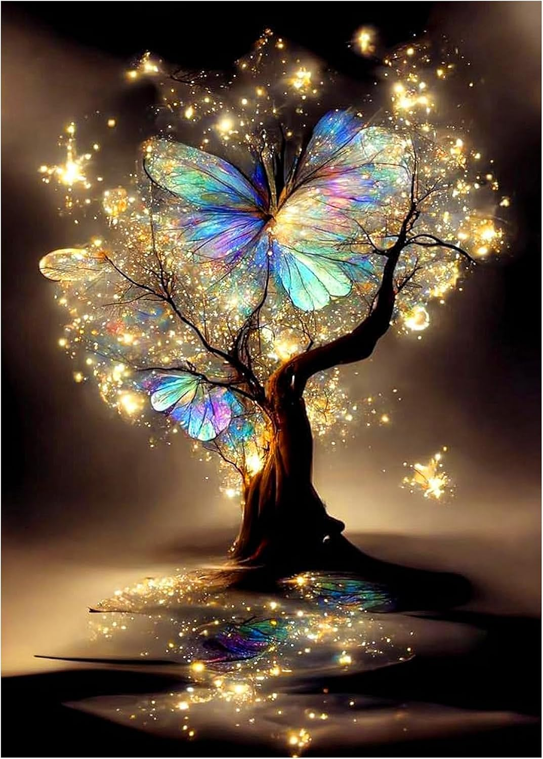 5D Diamond Art Painting Kits for Adults, Glitter Tree Diamond Art Kits Adults, D