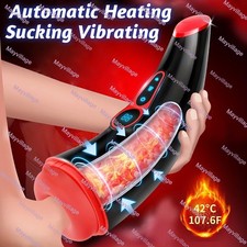 Male Masturbaters Automatic HandsFree Vibrating Cup Sucking Stroker Men Sex Toys