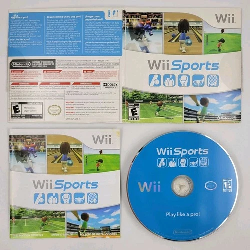 Nintendo Wii Sports Videogame Bowling Golf Baseball Tennis Boxing. Tested, WORKS