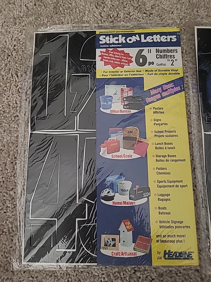 Lot of Headline Stick on Vinyl Letters - 6" | 2 New Packs & Lots of Used  - Image 2 of 4