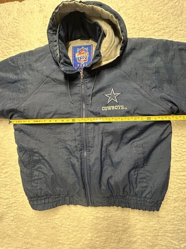 90’s Dallas Cowboys NFL Game Day Men’s Hoodie Quilted Puffer Jacket Size XL - Bild 7 von 16