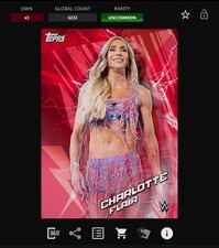 DIGITAL Topps WWE Slam 25 BOLT Red - CHARLOTTE FLAIR