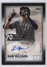 2021 Topps 70 Years of Baseball Black 23/50 Sam Hilliard #70YA-SH Auto 0eo6