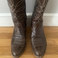 Nocona Men's Vintage 70s Cowboy Boots Size 8 D Style 4761 Leather Made In USA