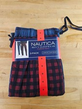 M / MEDIUM - BLUE - Nautica Men s Lounge Pants Soft Fleece Pajama Pants Pockets