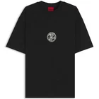 HUGO BOSS Mens Black Oversized Boxing Artwork T-Shirt XS BNWT C3172