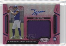 2023 Certified Freshman Fabric Signatures Mirror Pink /299 Jaren Hall Auto 3hd