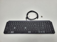 Logitech MX Keys Keyboard, Backlit, USB-C, Bluetooth  Unifying Receiver