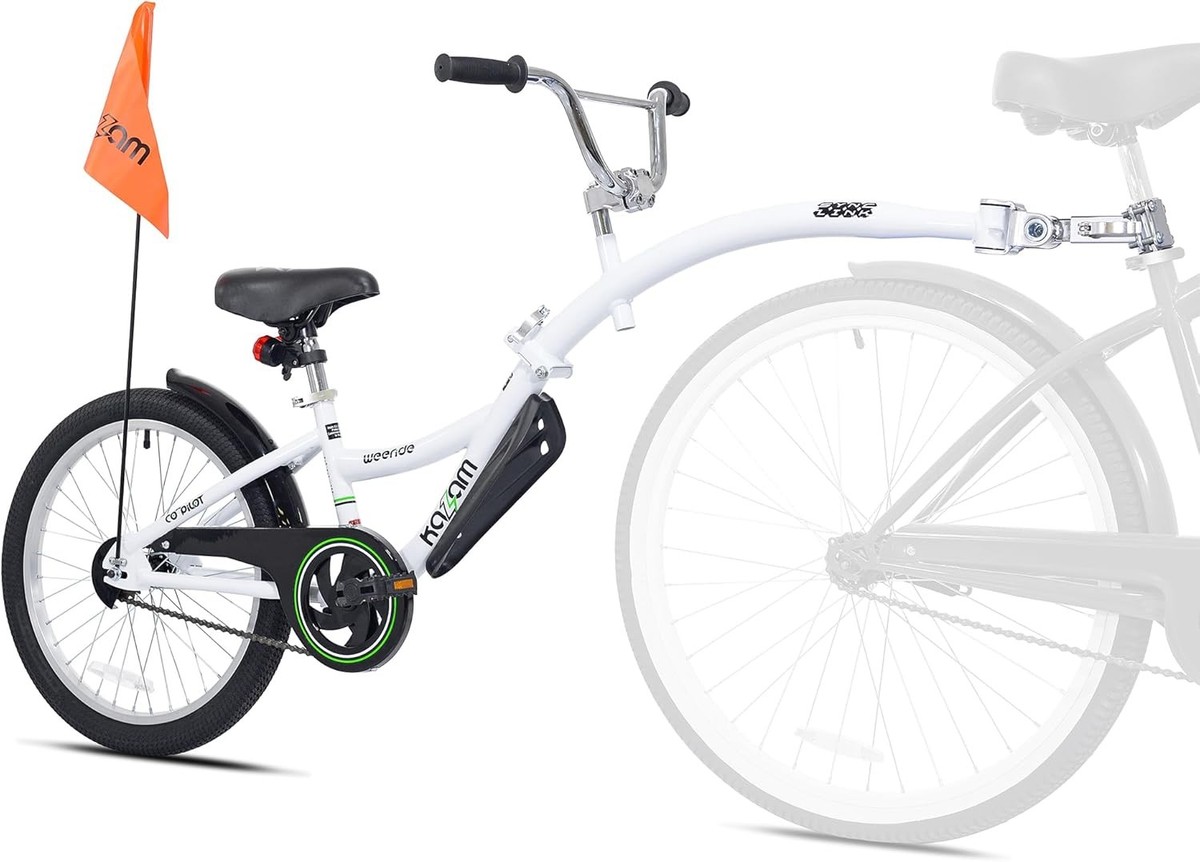 Co-Pilot Bike Trailer 20 Inch with Adjustable 20 inch, White