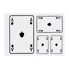 4 x 'Ace Of Spades' Temporary Tattoos / Transfers TO00010320 