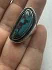 Vintage Rare Silpada Sterling Silver Turquoise Statement Ring Size 7 - 8.6g