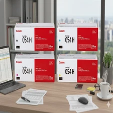 ✅Original Canon 054H High Yield Toner Cartridge Set BK C M Y Genuine