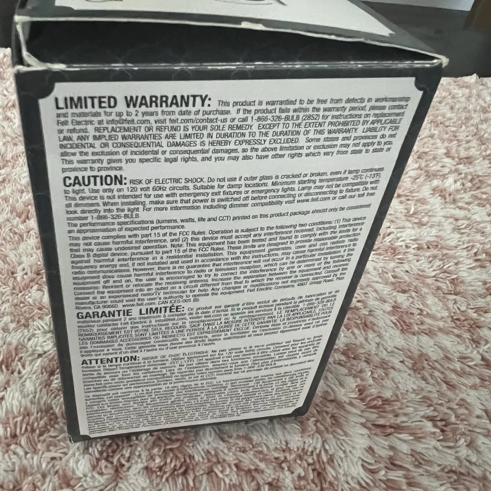 Feit Electric LED Vintage Style Bulb G25 Smoked Glass 40W Replacement - Image 4 of 4