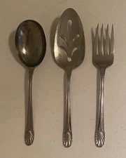 EC Limited Stainless AURAL Spoon/Fork/Pie Server Set Of 3 VINTAGE