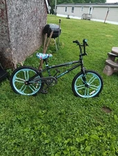 A Blue Pink And White Mongoose Bike 